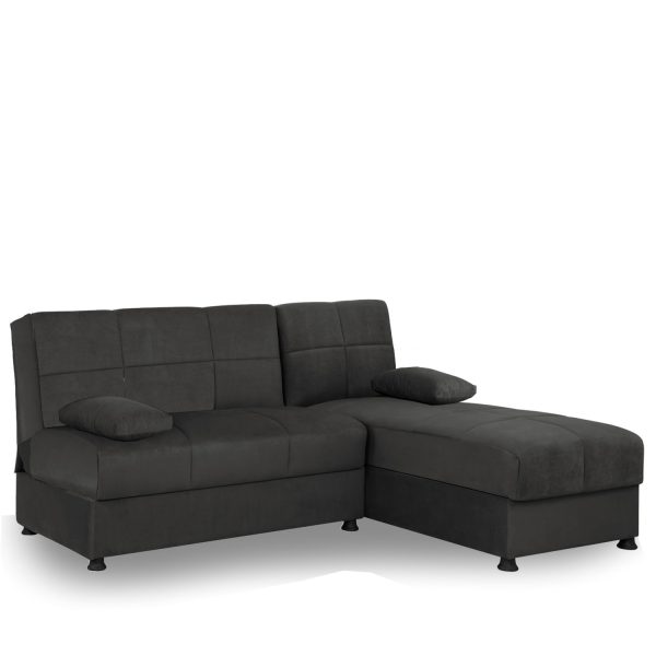 Καναπές Κρεβάτι Γωνιακός ArteLibre NILES Αναστρέψιμος Ανθρακί 190x147x84cm - 14210254